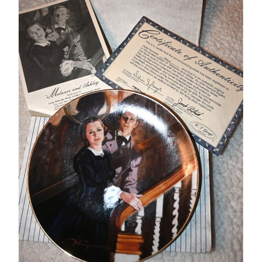Gone With the Wind - "Melanie & Ashley" Collector Plate From Golden Anniversary